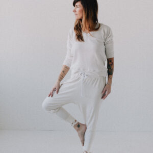 Swan Knit (Crème Waffle Sweater)